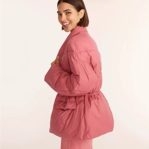 J. Crew Pink Puffer Jacket - Picture 1 of 5